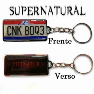Chaveiro Placa Ohio Supernatural 2 Impala 1967 Dean Sam