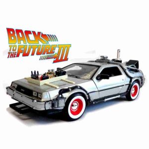Delorean Time Machine Back To The Future 3 1:24 Welly