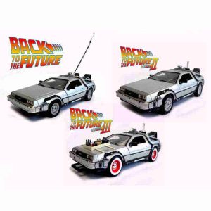 Delorean Time Machine Back To The Future 1, 2 e 3 1:24 Welly