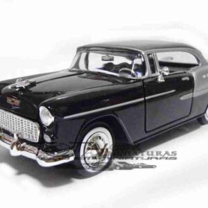 Chevy Bel Air 1955 Preto 1:24 Motor Max