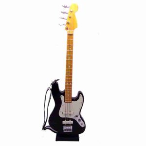 Miniatura de Baixo Elétrico Jass Bass 1:4 25cm Preto