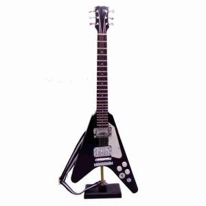 Miniatura de Guitarra Flying 1:4 25cm Preta