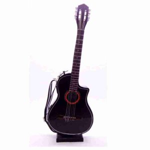 Miniatura de Violão Eletrico 1:4 25cm Preto