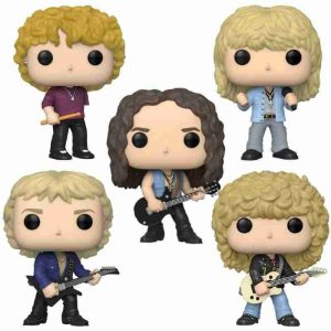 Def Leppard Coleção 5 Joe Rick Savage Phil Vivian Funko Pop