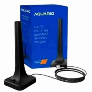 Antena Digital Interna Aquário Dtv 200 Vhf Uhf Fm 4k Hdtv