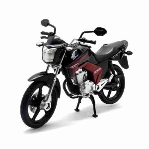 Miniatura Moto Honda CG Titan 150 2014 1:18 California Toys Preta