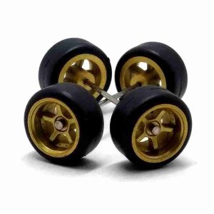 Jogo Roda Customização 11mm 1:64 Hot Wheels JR006 Dourada