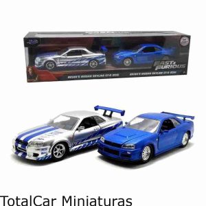 Kit 2 Nissan Skyline R34 Brian Furious 1:32 Jadatoys