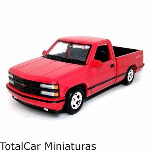 Chevrolet Silverado 454 SS Pickup 1993 1:24 Maisto Vermelha