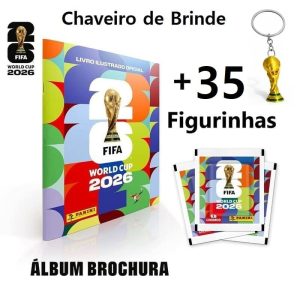Álbum Copa Do Mundo 2026 Capa Mole Brochura + 35 Figurinhas Panini