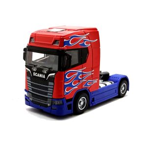 Scania 770s 1:50 XS Luz Som Truck Toco Vermelho C Azul