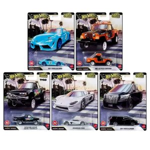 Coleção 5 GJT68 Toyota Jeep Datsun 1:64 Hot Wheels Boulevard