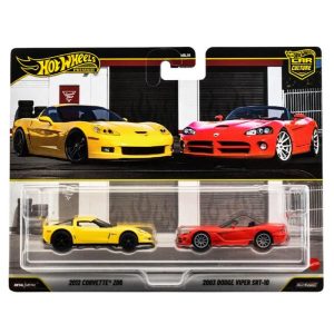 Corvette Z06 2012 + Dodge Viper SRT-10 2003 1:64 Hot Wheels