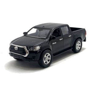 Toyota Hilux Cabine Dupla 4x4 1:36 Alloy Car Luz Som Preta