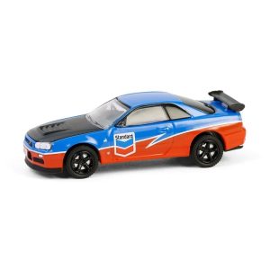 Nissan Skyline GT-R R34 2000 Chevron 1:64 Greenlight