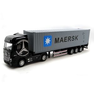 Mercedes Actroz Maersk 1:50 Alloy Car Luz Som Preta