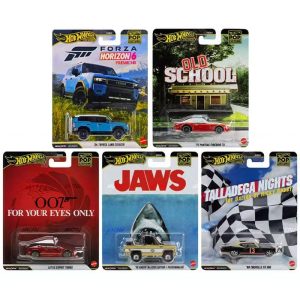 Coleção 5 Jaws 007 Forza School 1:64 Hot Wheels Pop Culture